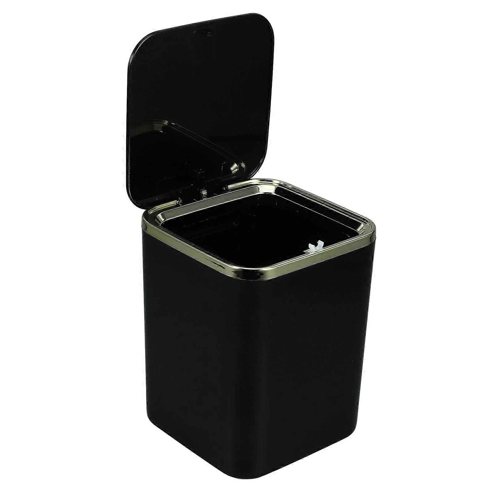 Mini Desk Trash Can with Lid for Storage ABS Desktop Organizer