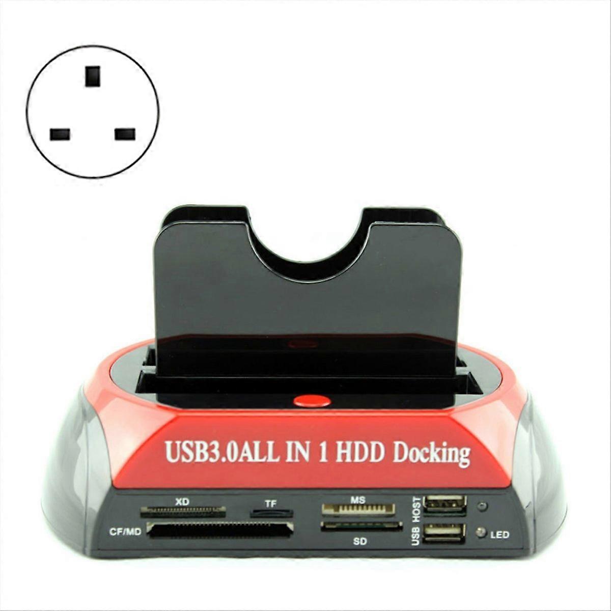 Estação de Acoplamento HDD Dual Bay USB3.0 SATA IDE 2.5 & 3.5 Polegadas UK PLUG