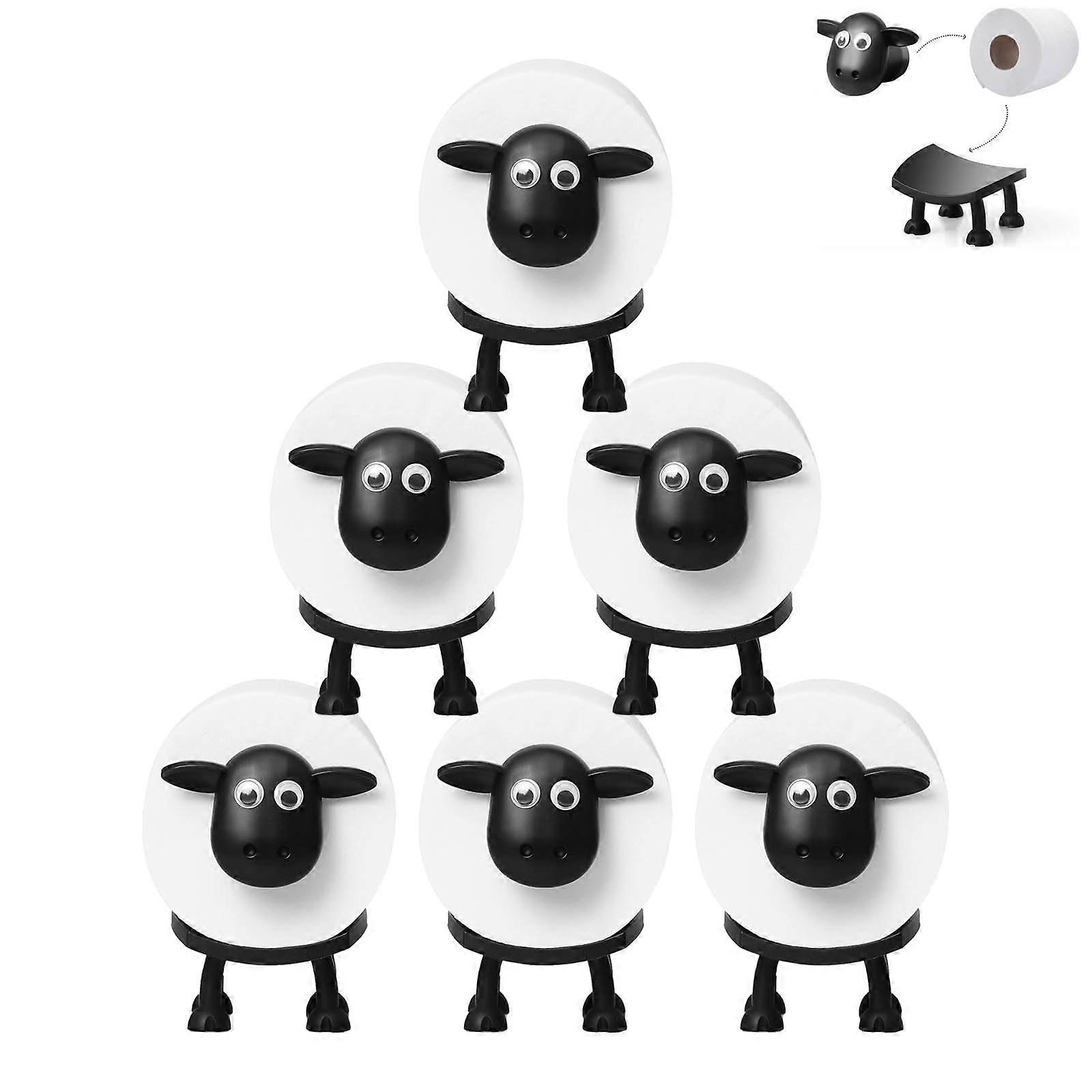 Sheep Toilet Roll Holder with Whimsical Design, Funny MultiRoll Storage for Bathroom Decor