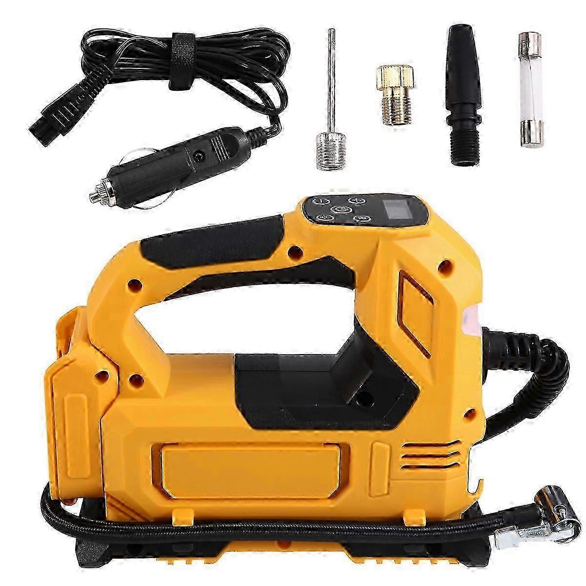 Portable Air Pump Compatible with DeWalt 18V 20V Battery for Cordless Inflation Tool with Fast Charging Capability