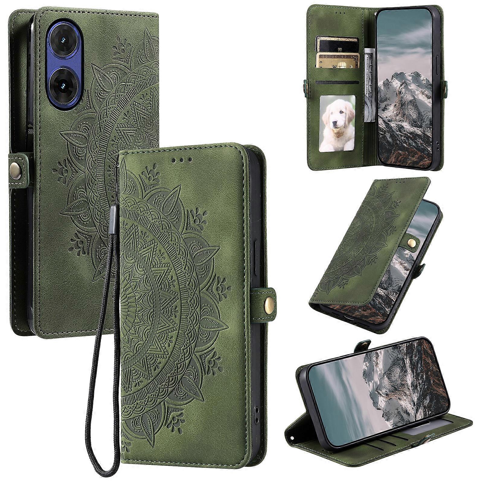 Skin Feel Totem Embossed Leather Phone Case