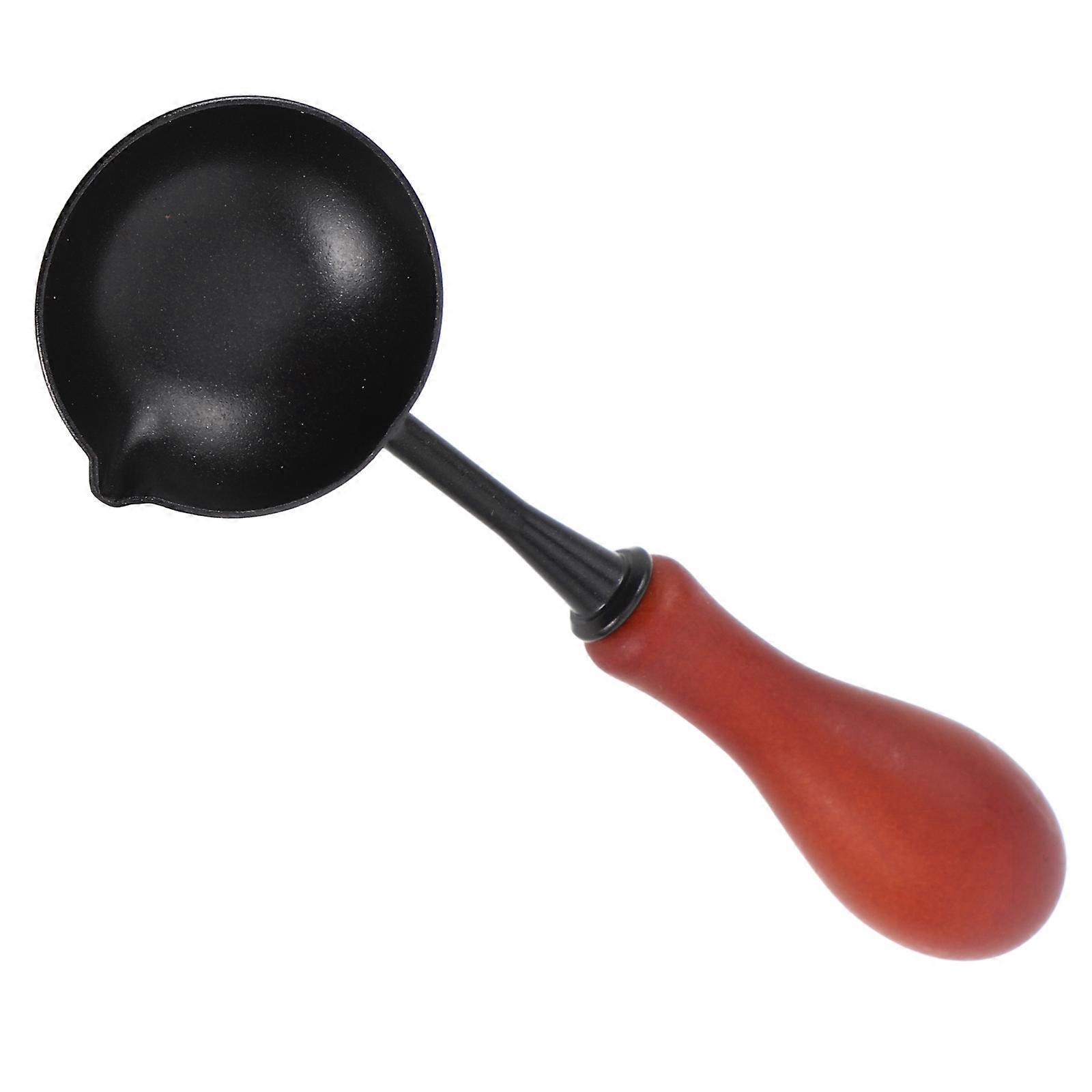 Wax Seal Spoon for Melting Wax Wooden Handle Nonstick Crafting Tool