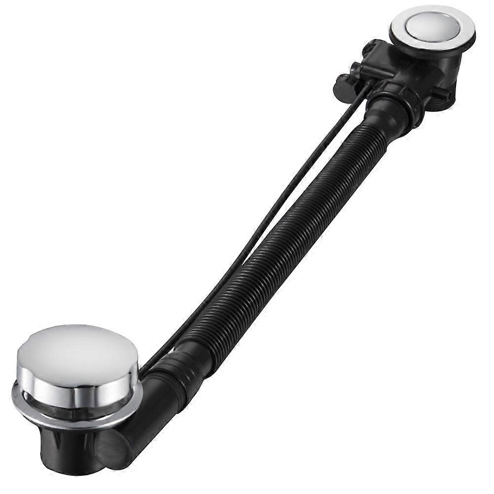 Tub Drain Flexible Drain Pipe for Bathroom with 2Sets Universal Connection