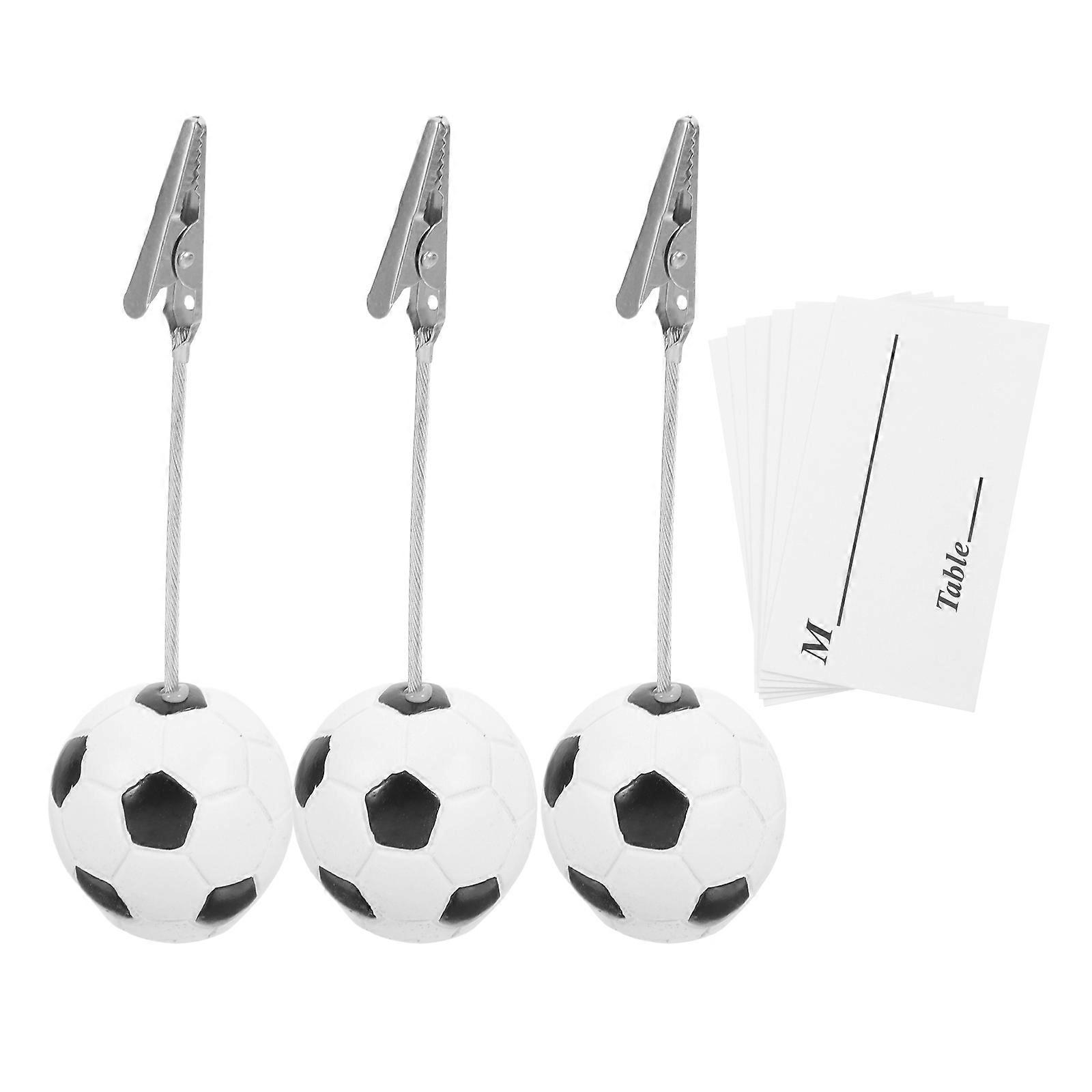 3Pcs Football Ball Business Card and Memo Holder for Desk Display