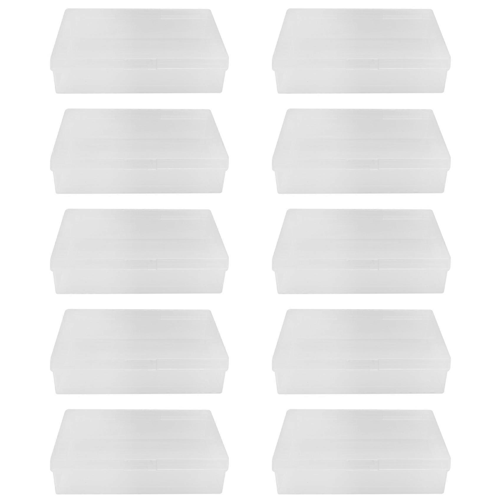10Pcs Box Trading Card Case Clear Plastic Storage Box