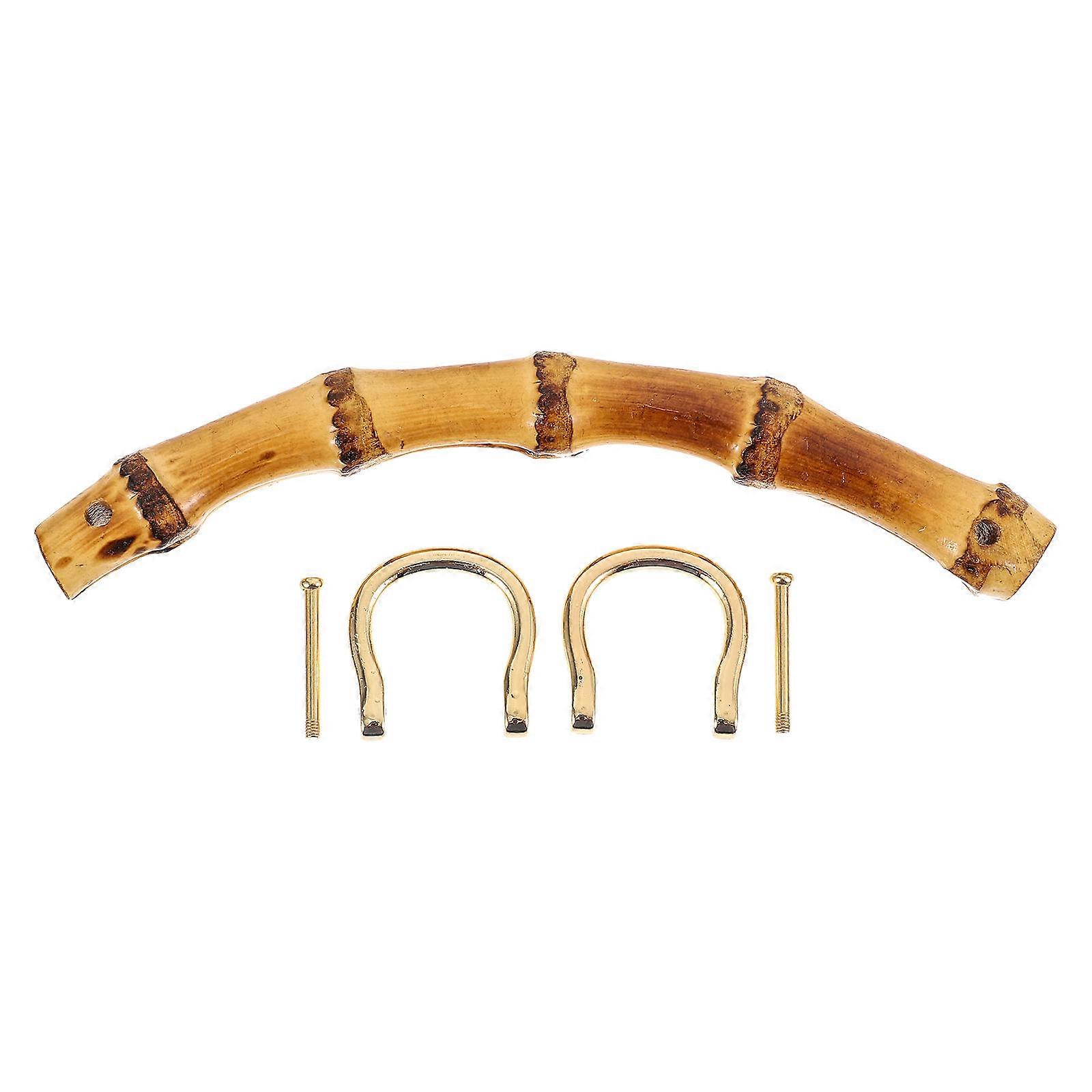 Chocolate Bamboo Bag Handle for DIY 1Pcs Handbag Handle Replacement
