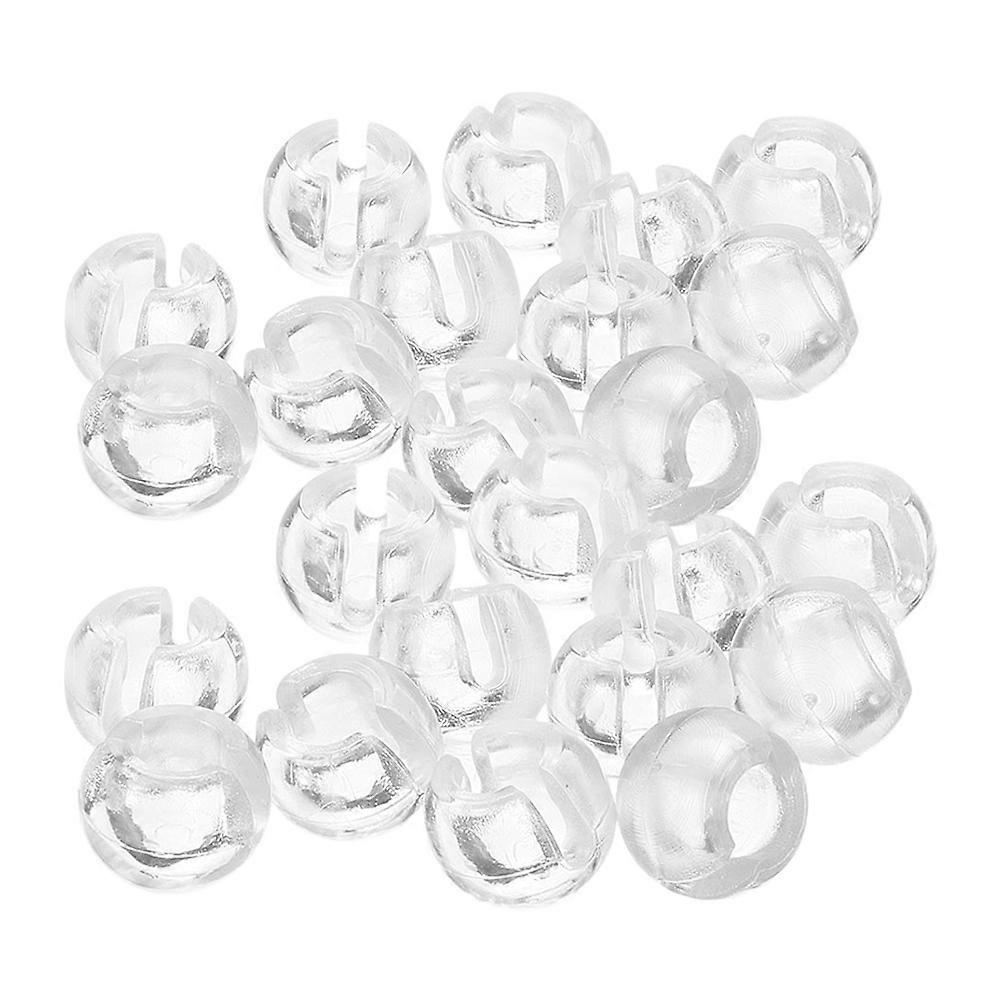 Beaded Chain Crimp Stop for Blinds with Transparent Pom Material 30Pcs