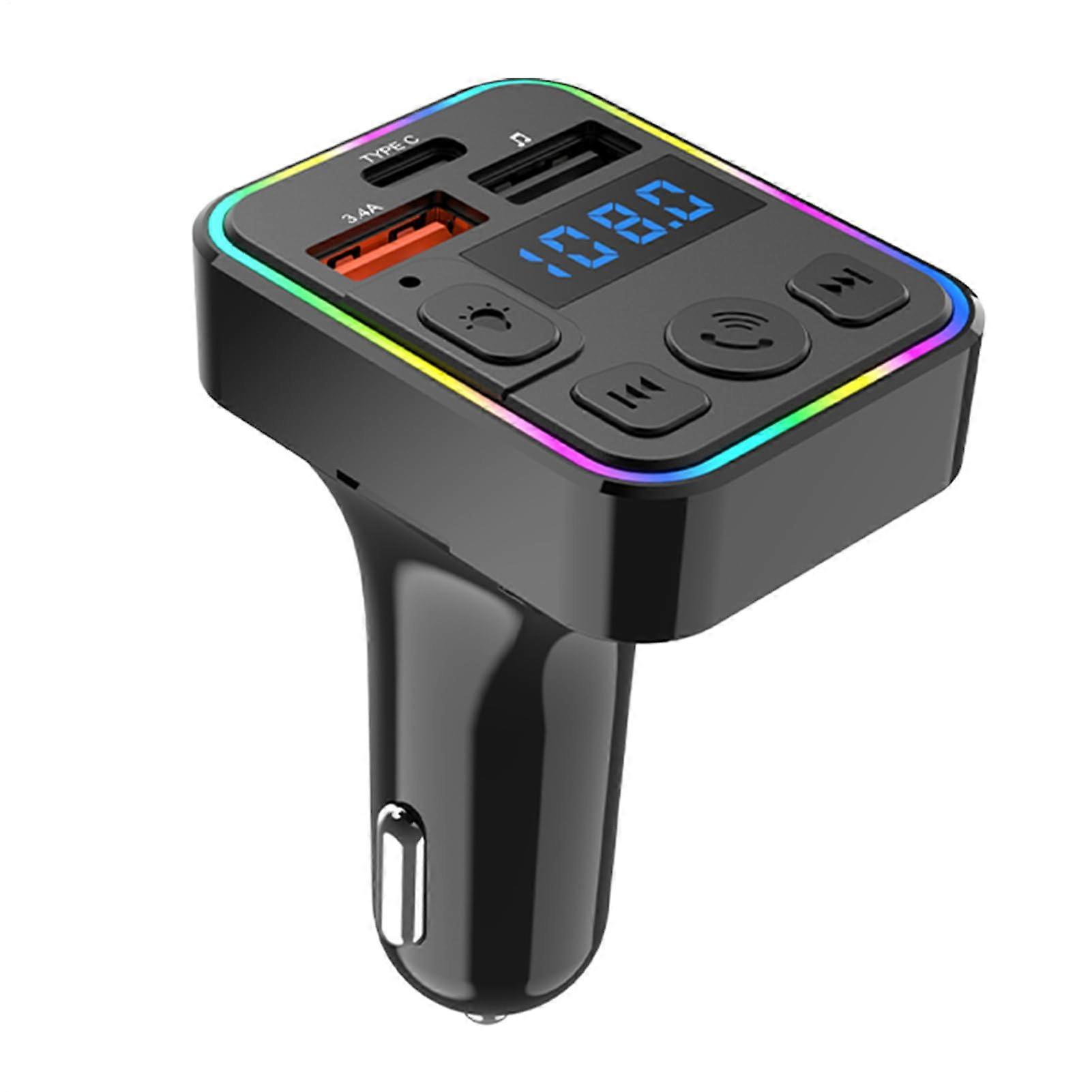 FM Transmitter For Car, TypeC Port, Double USB Receiver, Wireless MP3 Player, Car Audio Upgrade, Radio Converter