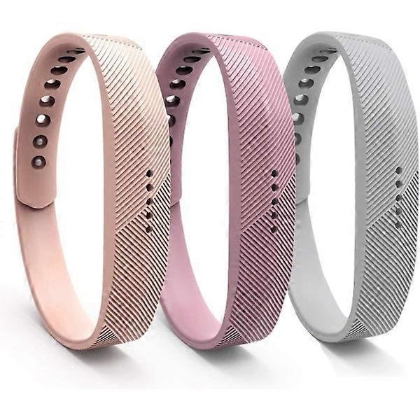 Replacement Sport Band for compatible with Fitbit Flex 2 (3-pack)