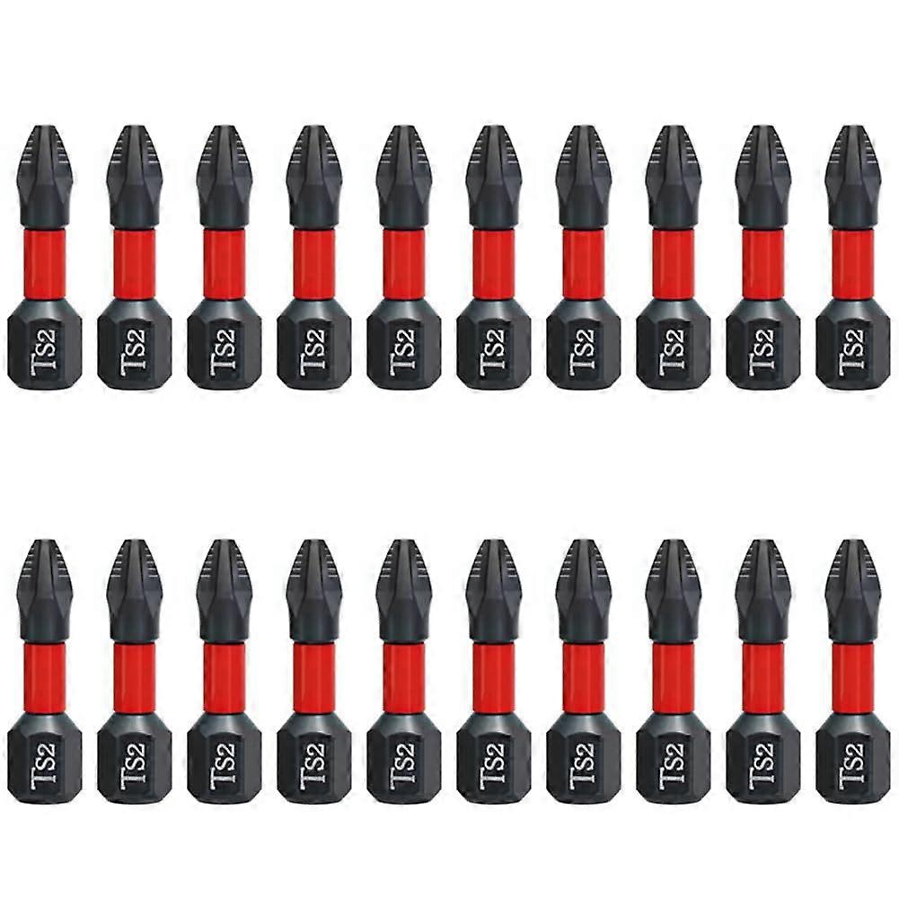 20PCS PH2 25mm Magnetic Phillips Screwdriver Bits 1/4 Inch Hex Shank AntiSlip Impact Set