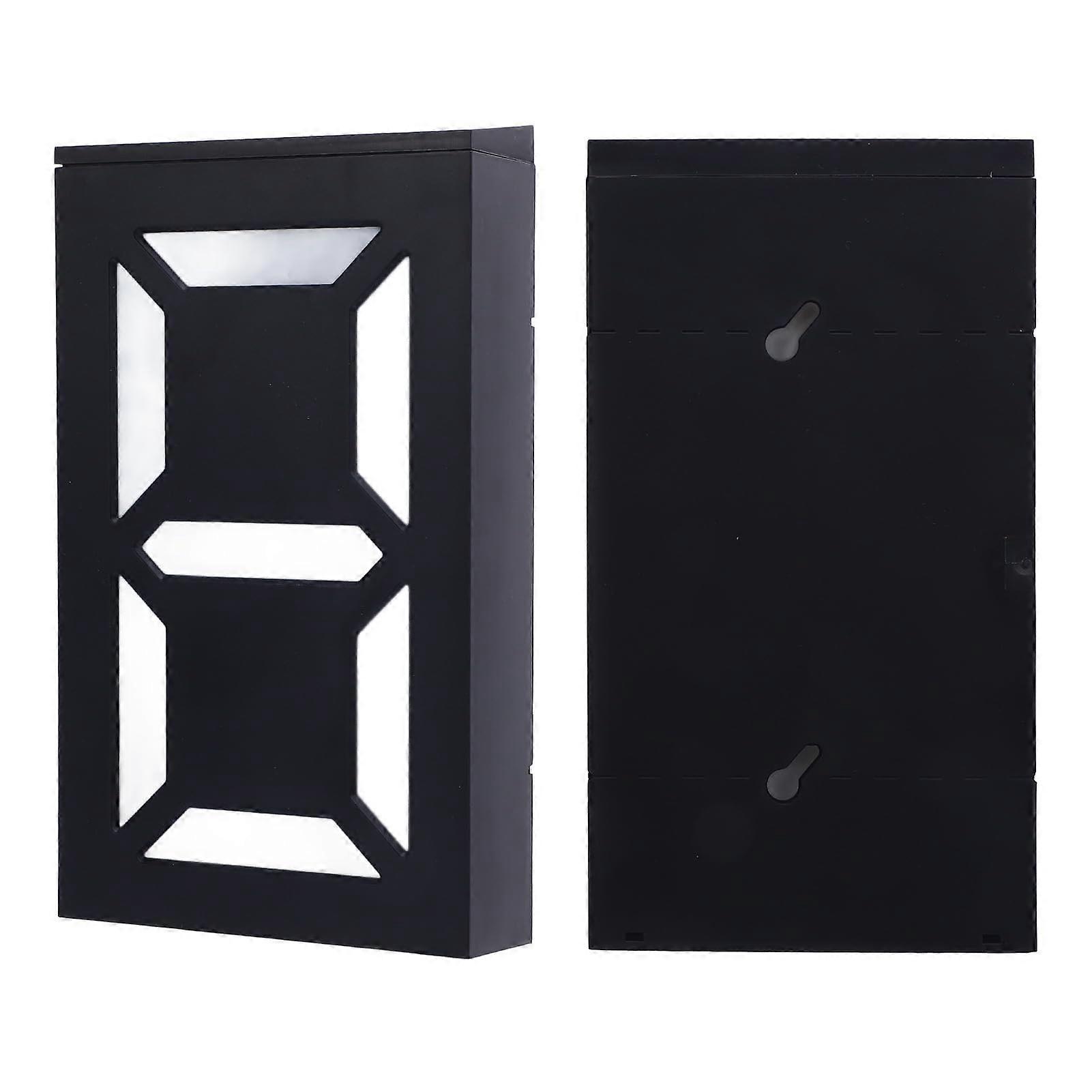 Solar House Number Sign with Automatic Light Sensor, Fast Charging, Weatherproof IP55, Warm White