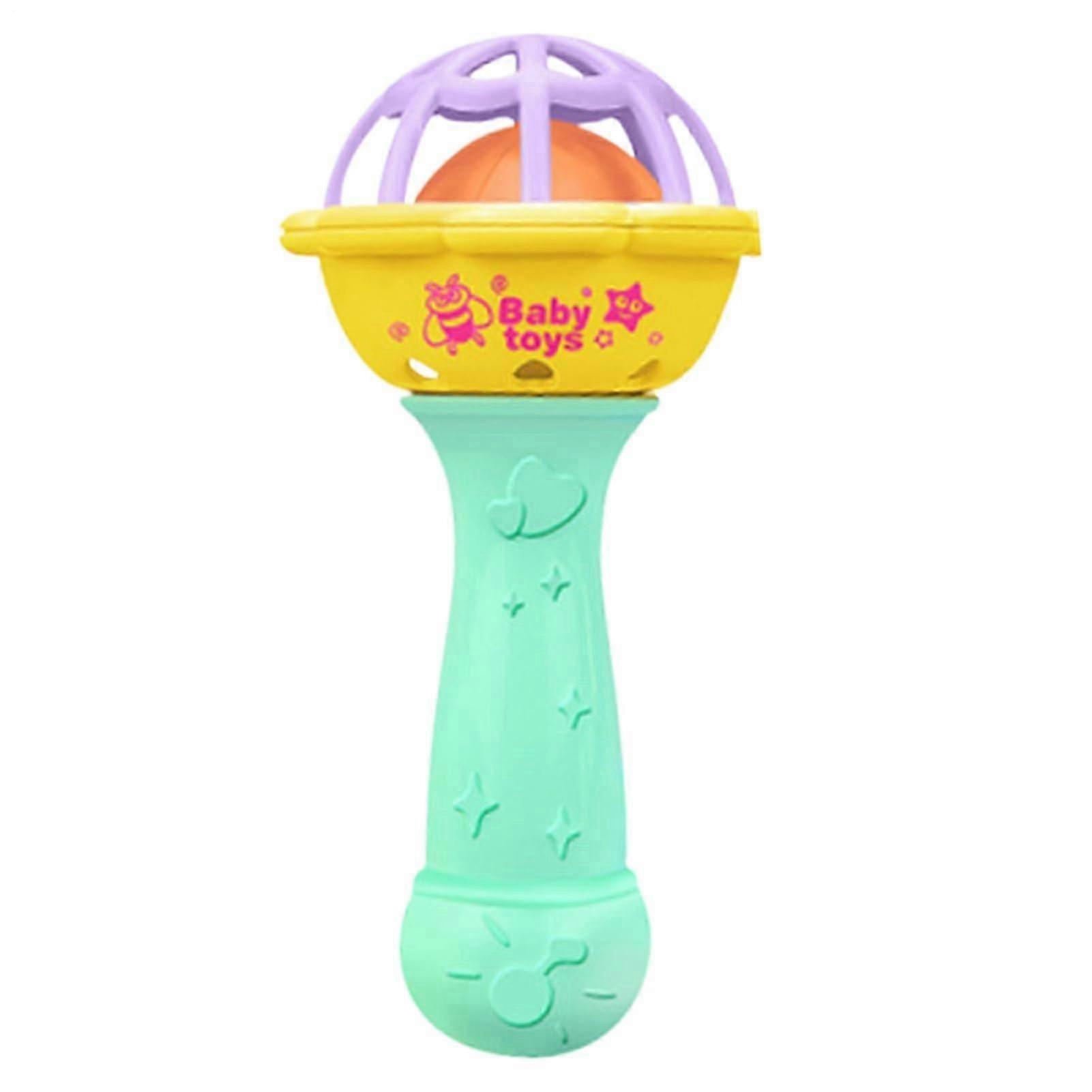 Rattles For Babies Colorful Hand Rattle Teething Toy SingleHead Safe Sensorial Toy For Motor And Sensory Skills