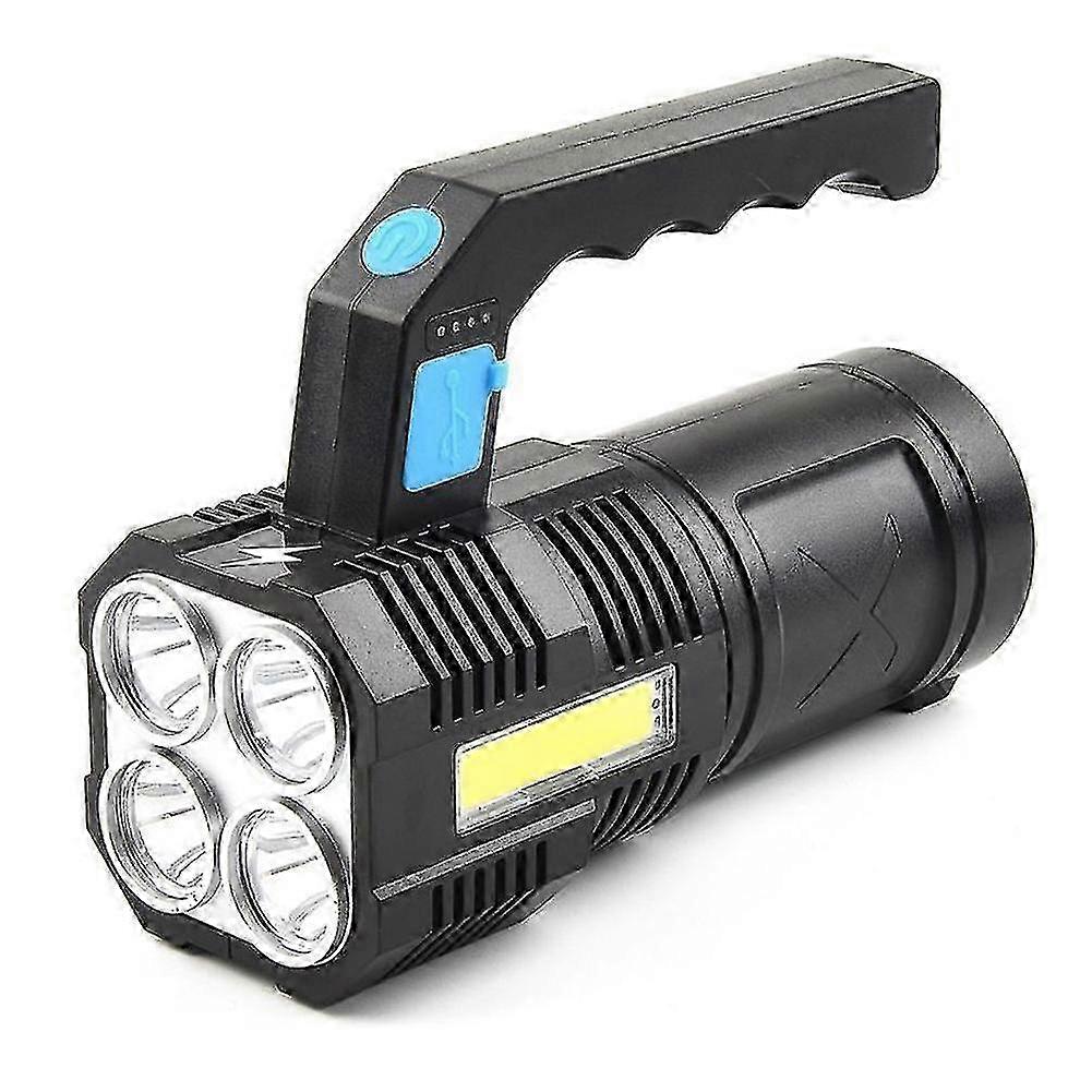 4 Led Rechargeable Flashlight Cob Light For Outdoor Camping Lantern