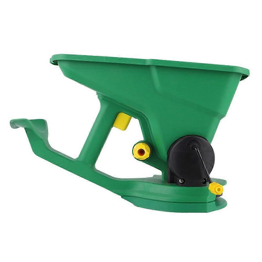 Handheld Seed Spreader with Large Capacity Coverage for Lawn Care and YearRound Versatility