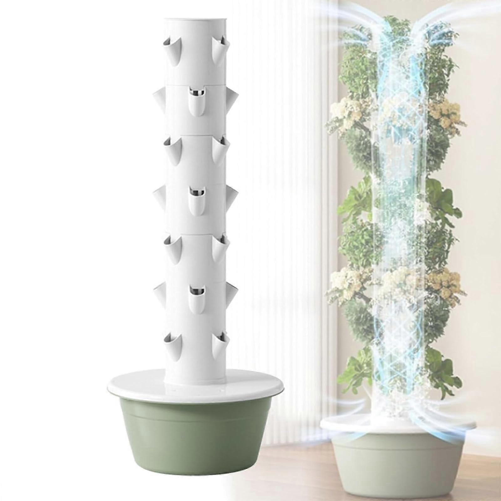 Hydroponic Growing System 5Layer Vertical Tower with LED Lights, Grow 2036 Plants Indoors