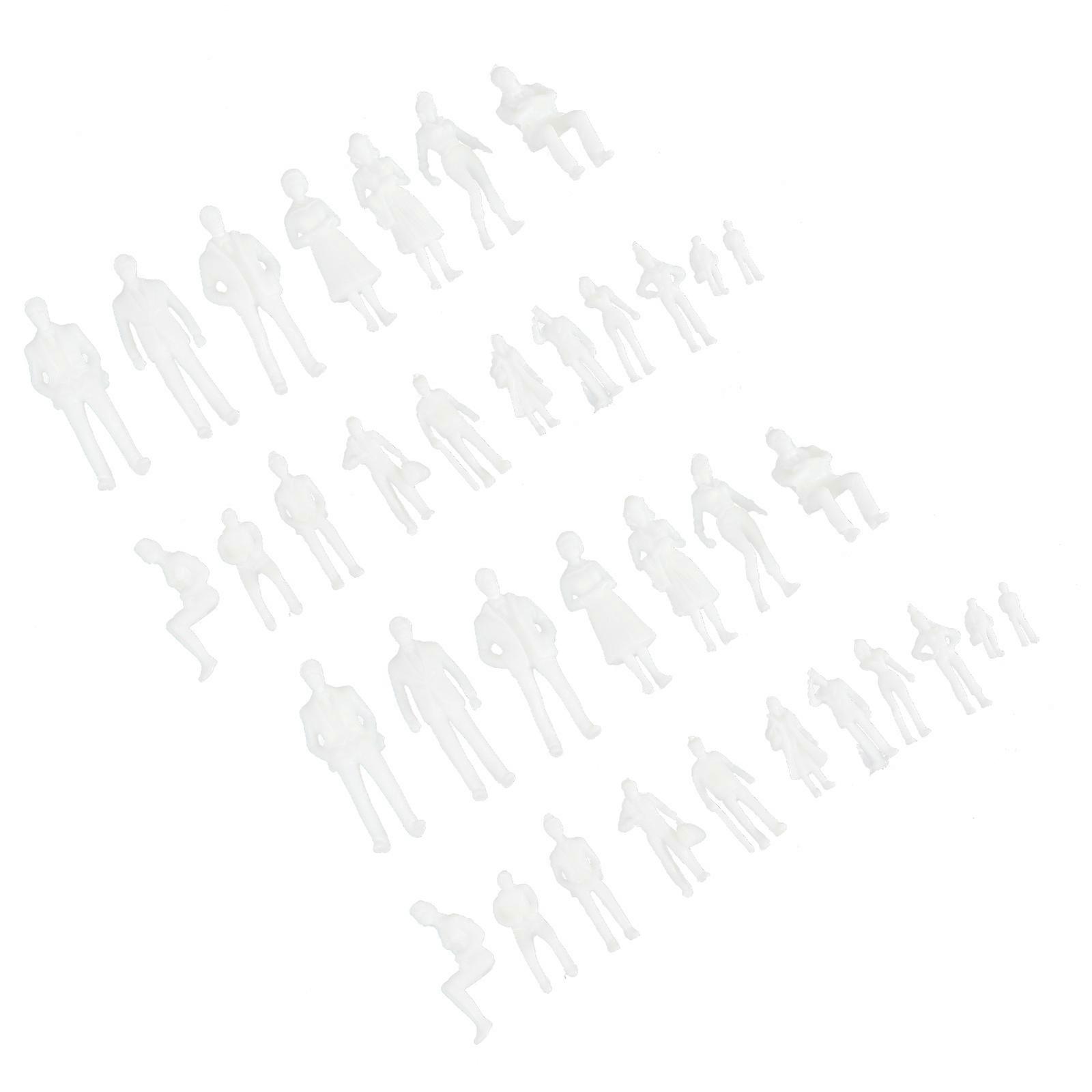 White People Model for Decor 50Pcs Plastic Miniature Sand Table Models