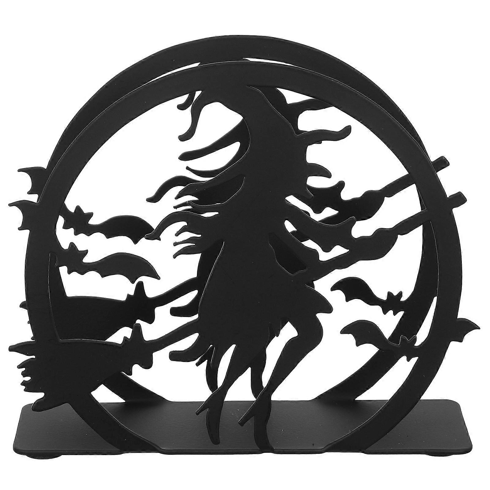 Servilletero de hierro negro para decoración de mesa