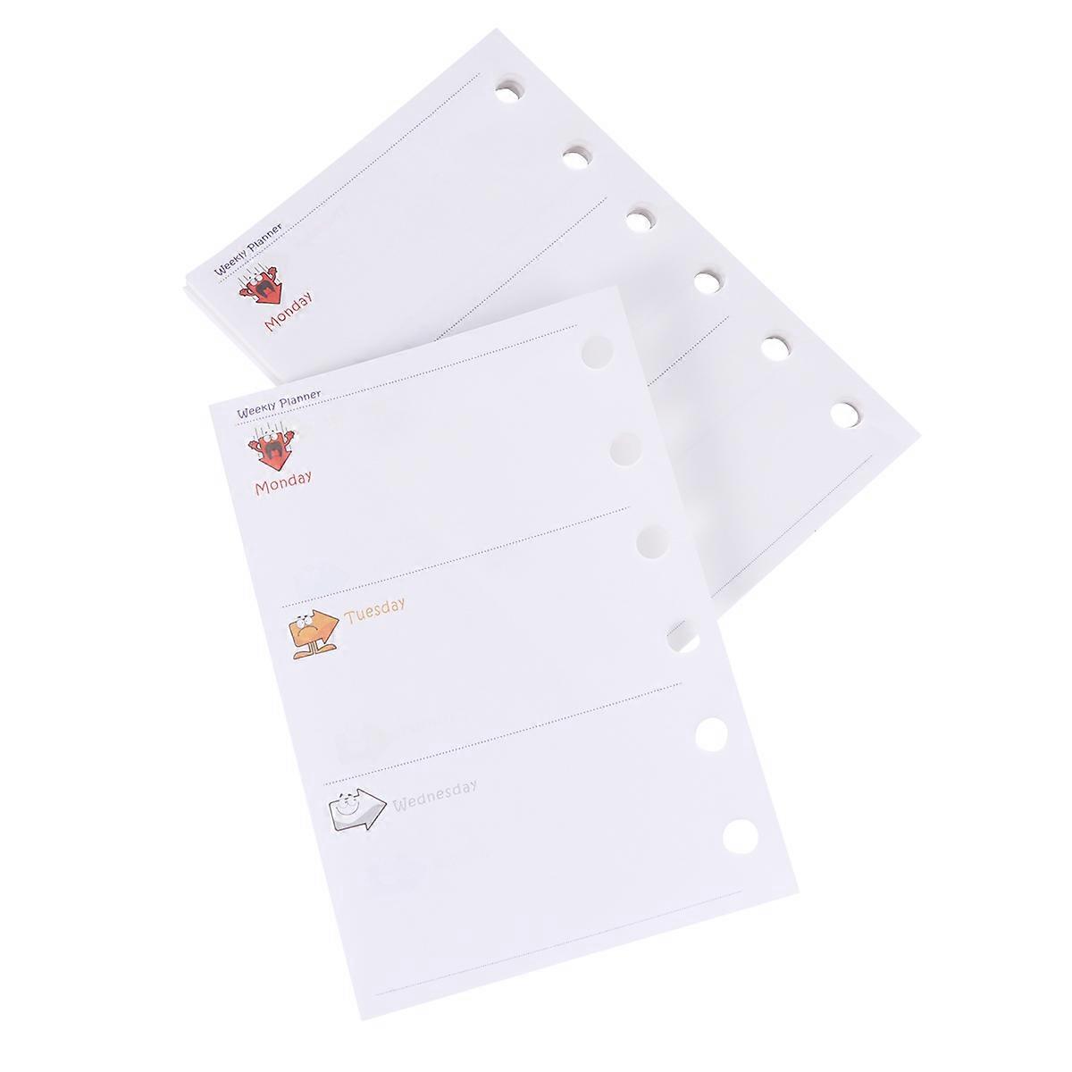 Replacement Core Papers 3Pcs A7 Loose-Leaf Paper for Writing Notebook