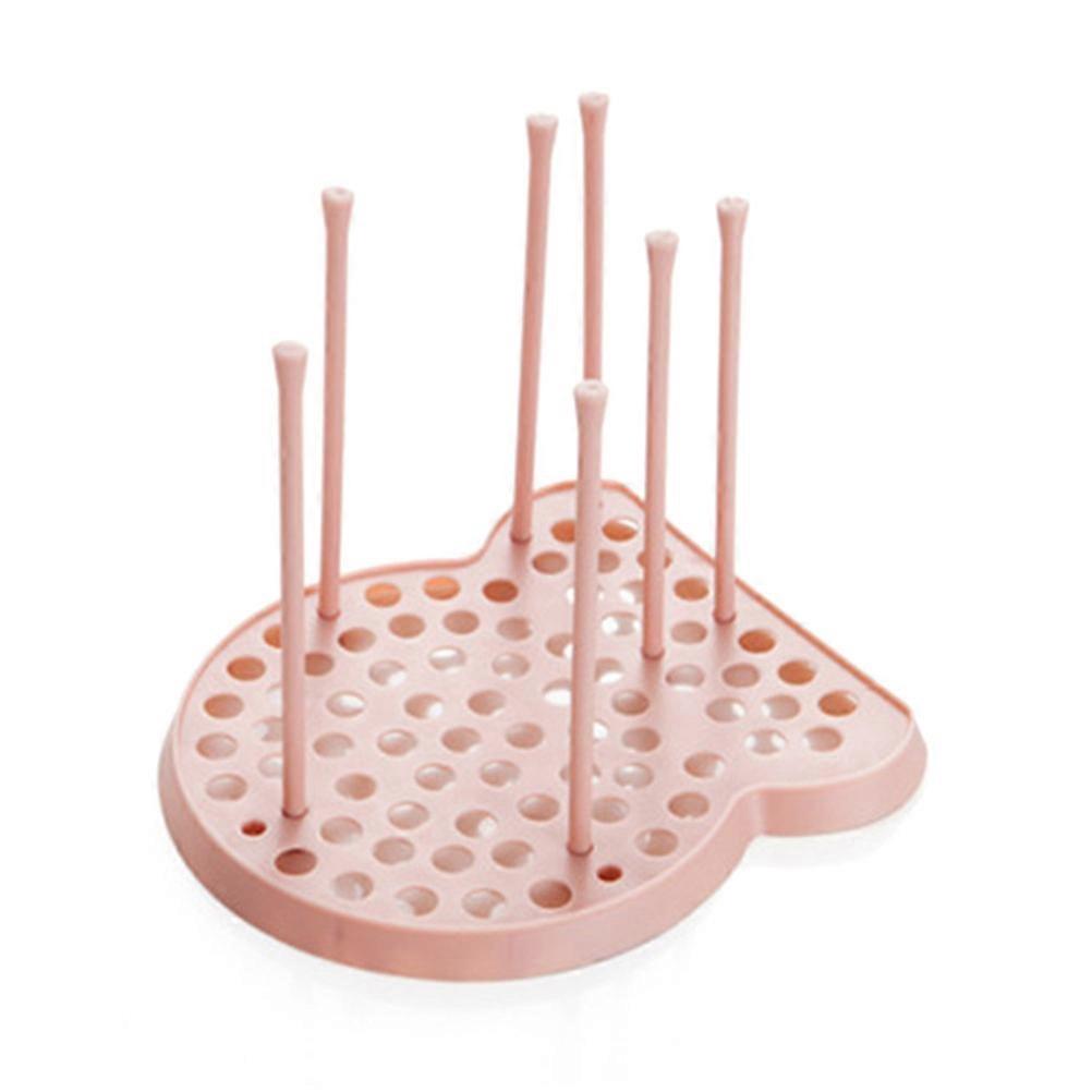 Dish Organizer Dish Drainer Holder for Kitchen Use Pink Plastic Rack
