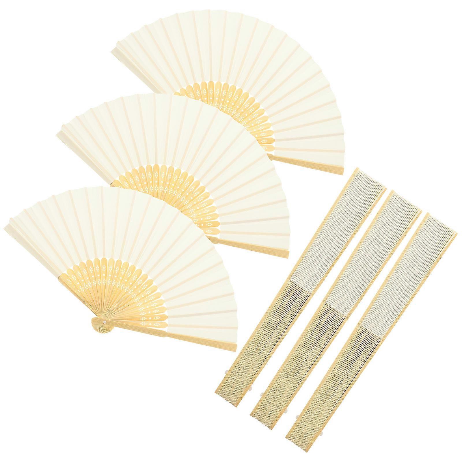 Chinese Style Folding Fan for Performance 6Pcs Handheld Fans