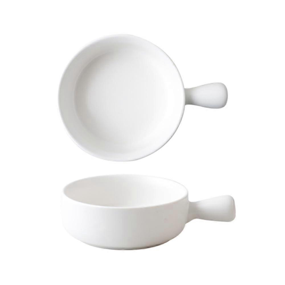 White Ceramic Lasagna Baking Dish Set 2Piece Deep Oven Safe Porcelain Casserole Tray