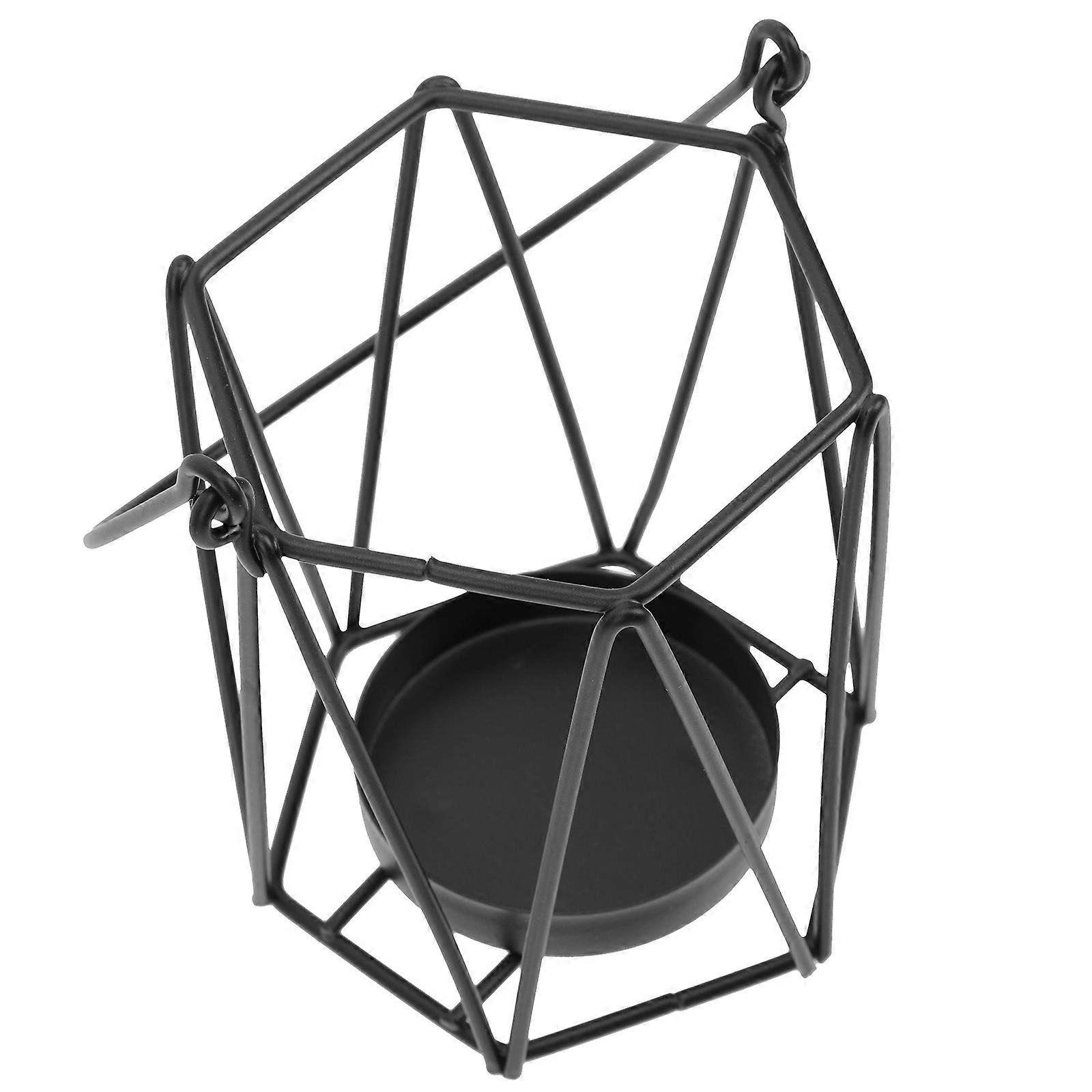 Simple Iron Candleholder for Table Decor with Sturdy Base