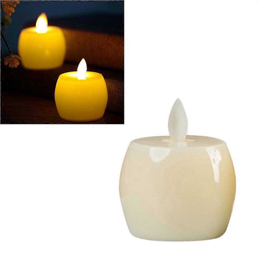 LED Simulation Apple Candle Lights Flameless Candle Light Yellow