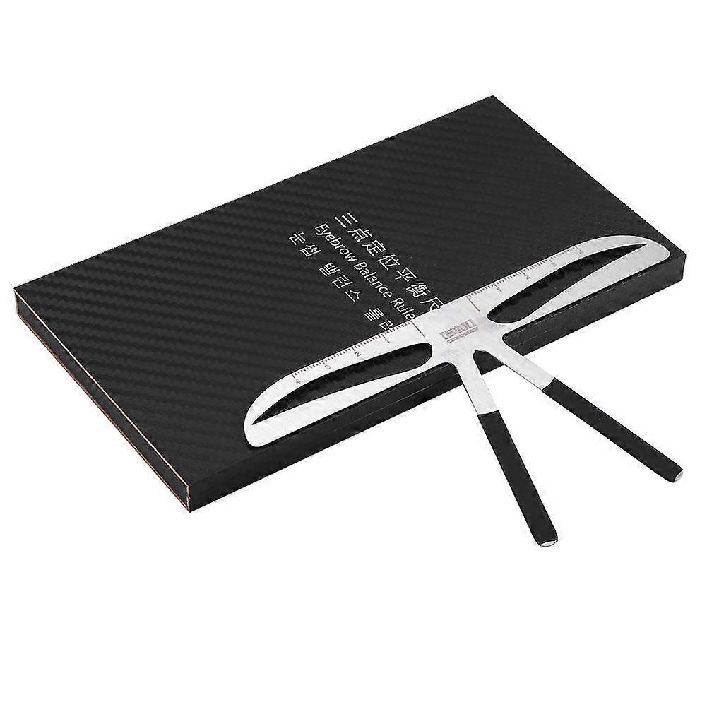 Eyebrow Ruler with ThreePoint Positioning, Bendable Stainless Steel Permanent Makeup Tool