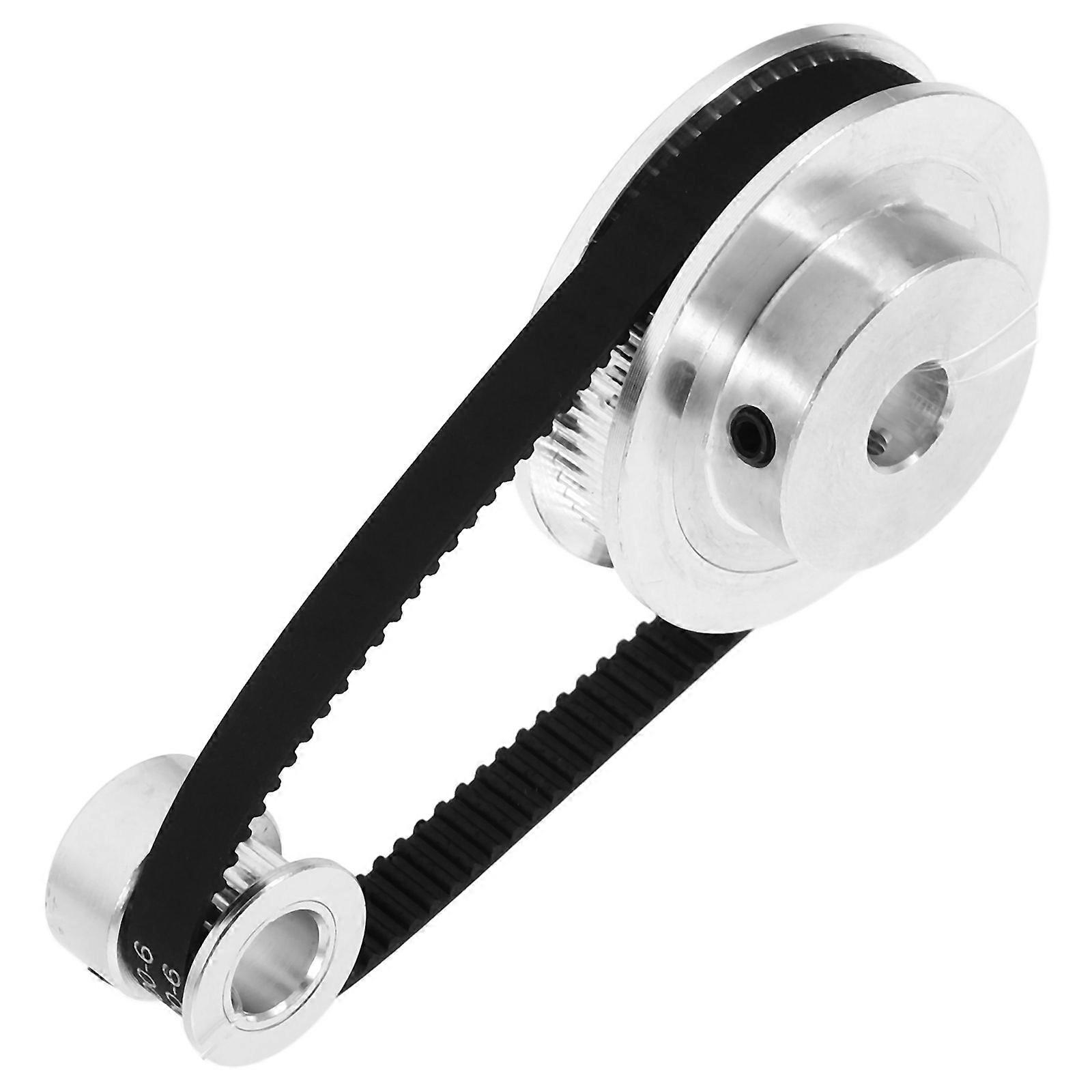 Metal Idler Pulley Function with 4Pcs Timing Belt for 3D Printer Silver