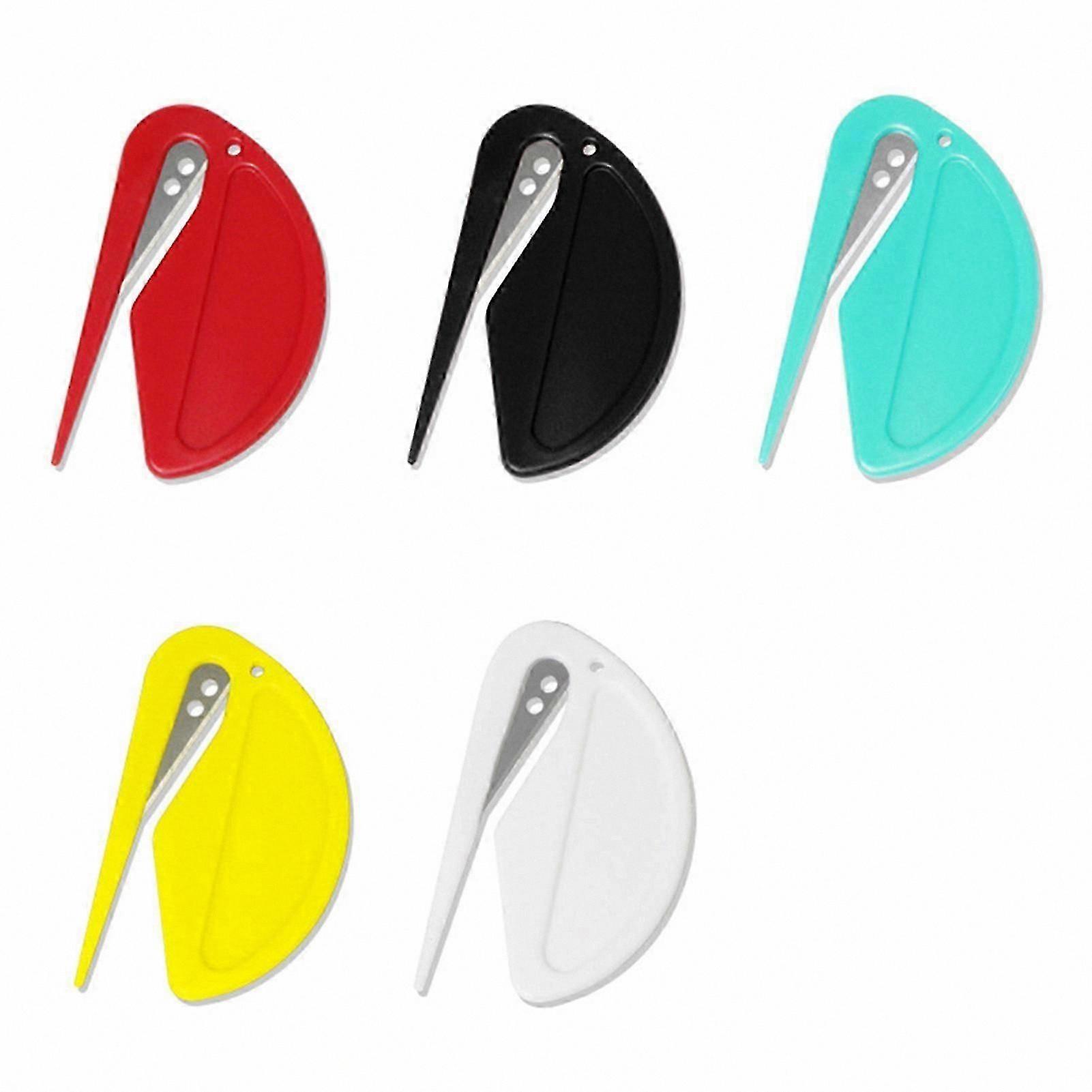 5-Pack Multi-Use Envelope Openers with Hidden Blades for Mail, Paper, and Box Cutting