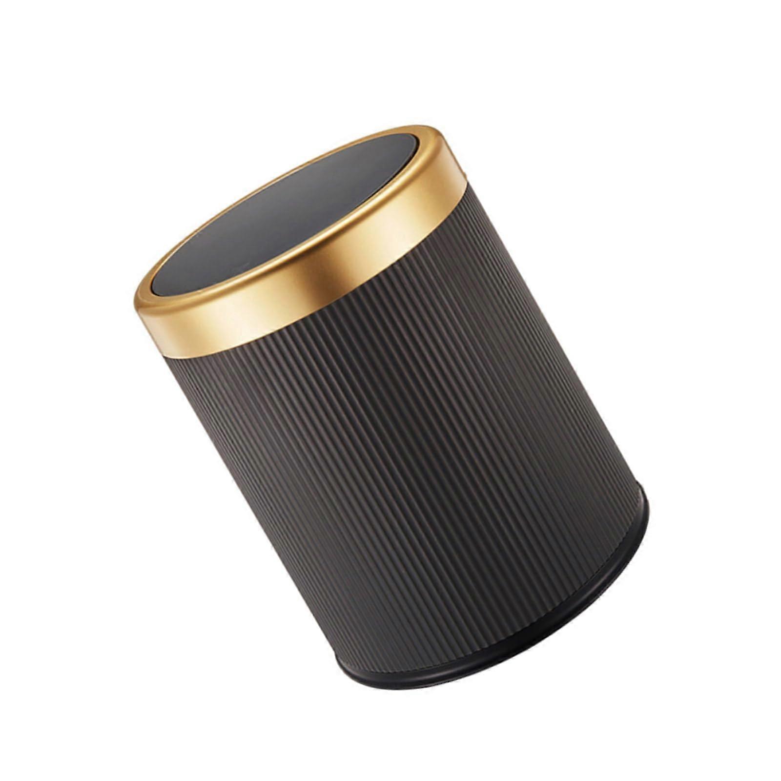 Small Kitchen Trash Can with Lid, Compact ABS Waste Bin for Bedroom and Easy Cleaning