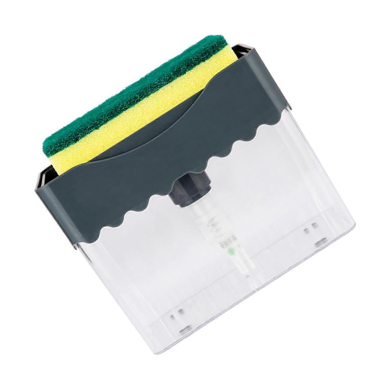 Automatic Soap Dispenser with Sponge Holder, Visible Soap Level, Large Capacity for Kitchen Sink