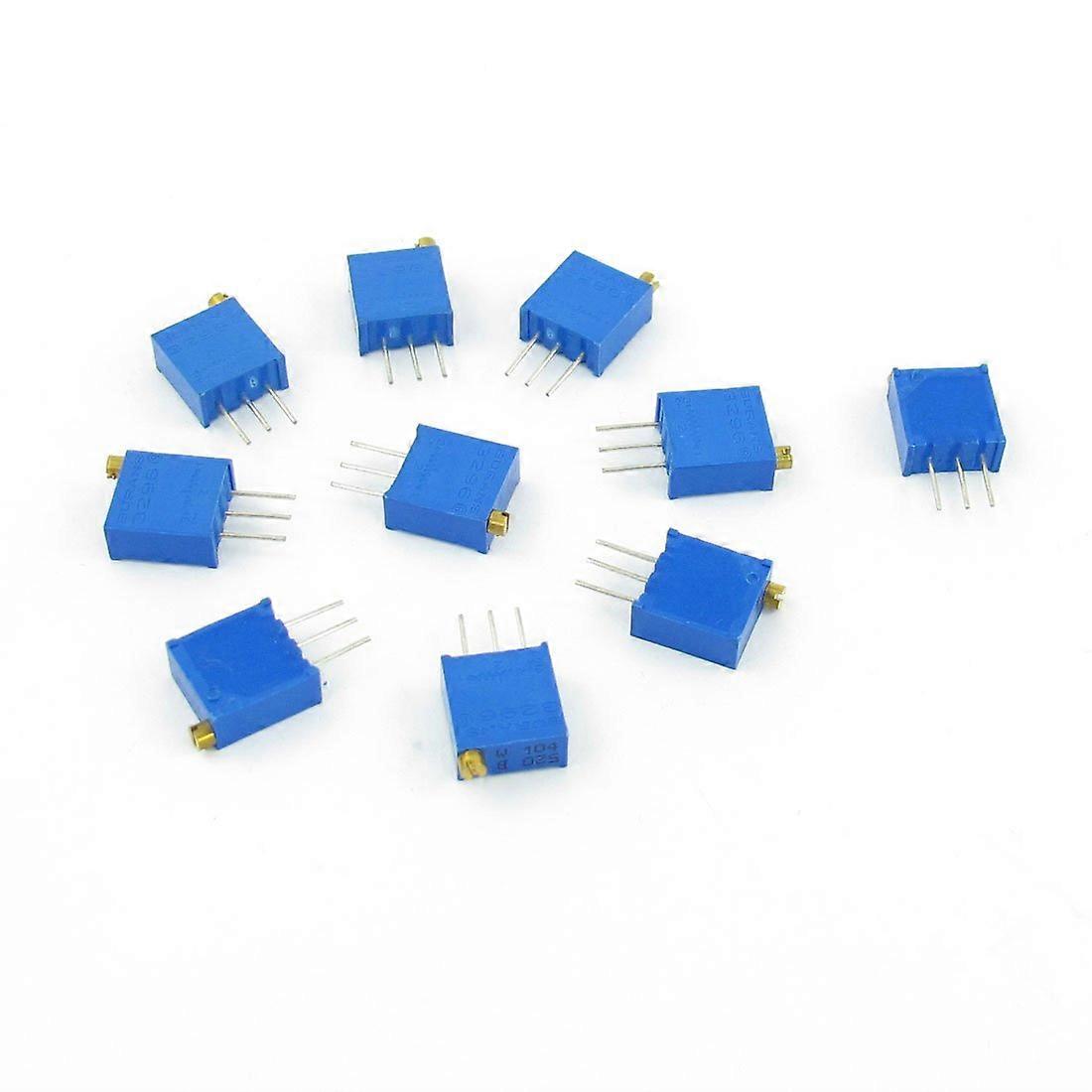 10 Pcs 3296W 100K Ohm Cermet Trimmer Potentiometer Variable Resistor for Precise Adjustment