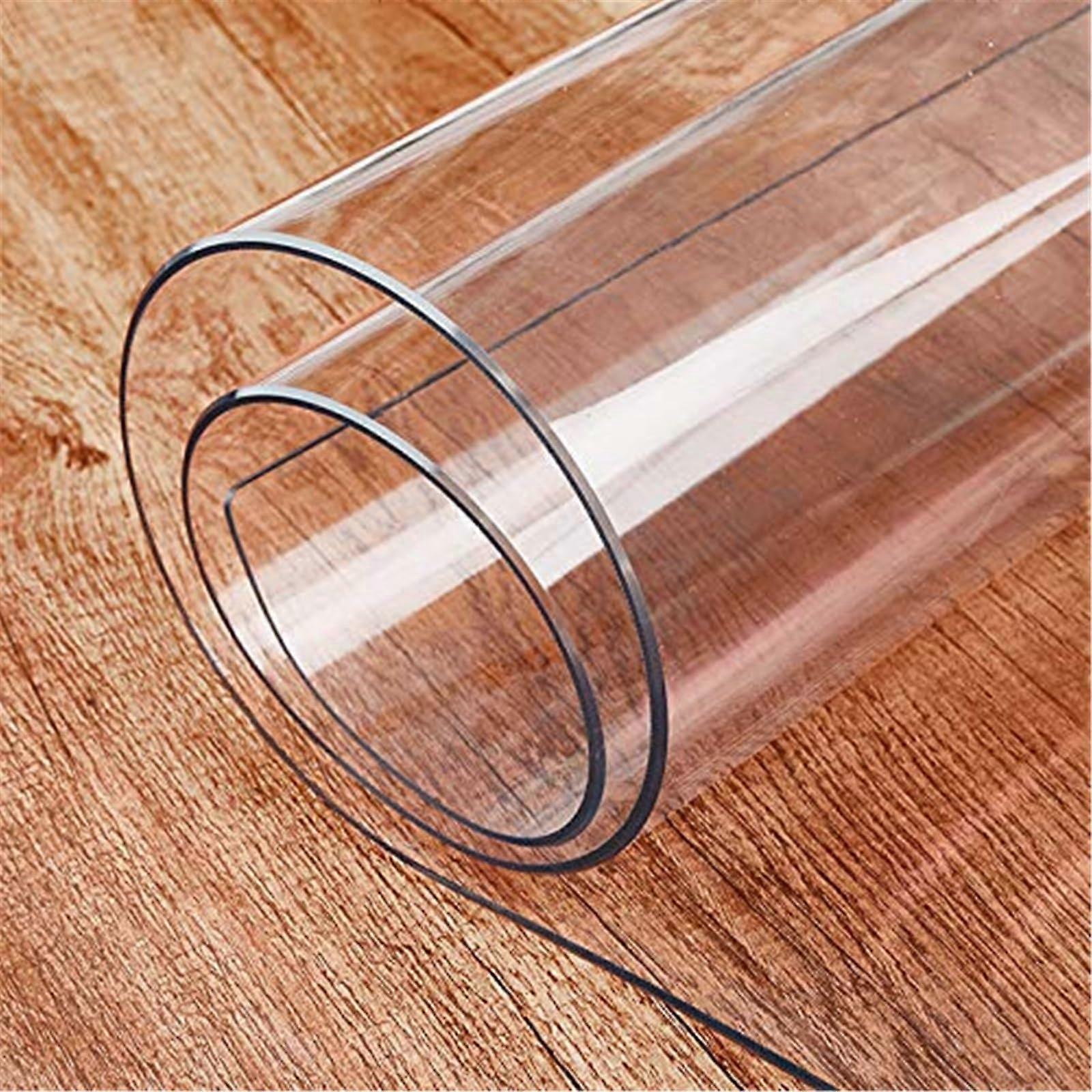 Clear Table Protector 1mm Thick PVC Desk Mat for Dining Room 42'x104' Scratch Spill Resistant