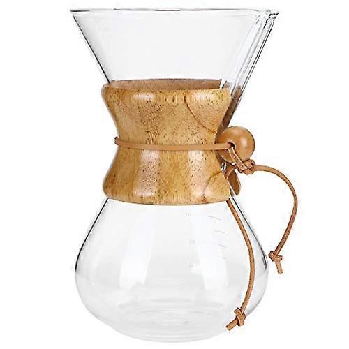Pour Over Coffee Maker with Stainless Steel Filter, 600ml  Temp Glass Pot for Precision Brewing
