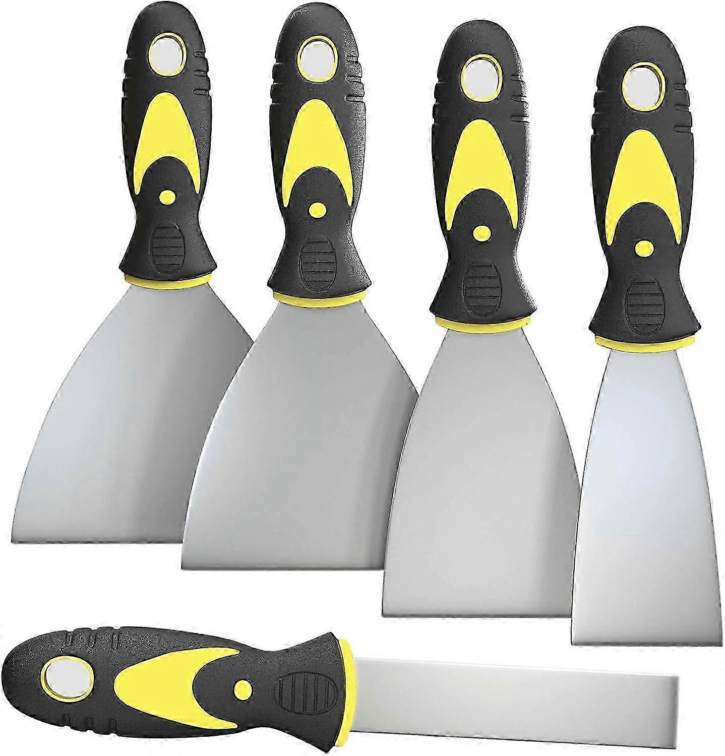 5-piece scraper set, spatula tool for removing wallpaper, decals, drywall, and plaster