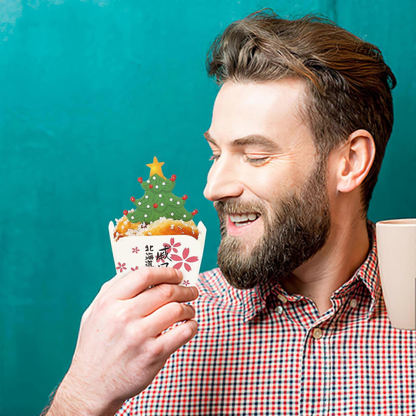 Paper Cake Cups Disposable Cake Cup for Dessert Use 100Pcs Square Floral Pattern