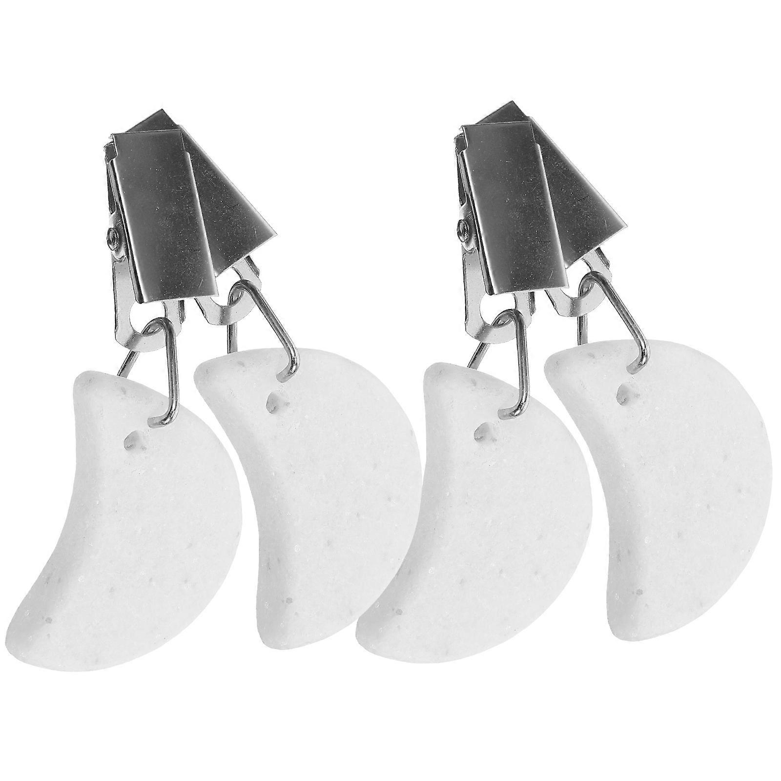 Tablecloth Clips for Outdoor Tables Moon Shape Table Weights 4Pcs Set