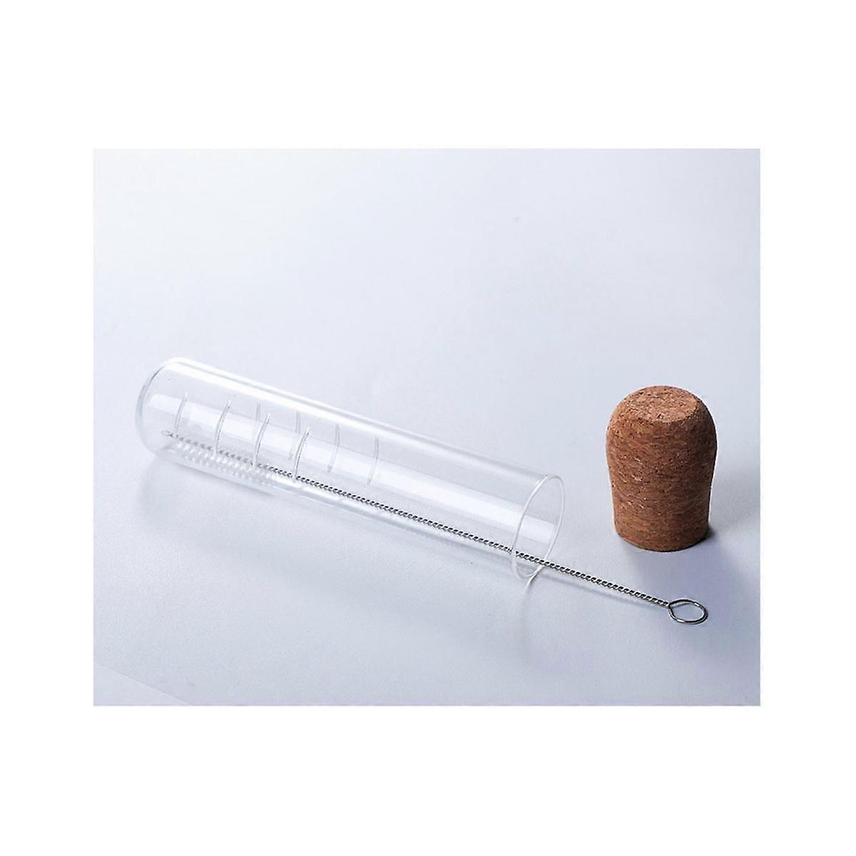 4PCS Glass Strainers for Long Leaf Tea, Reusable Glass Diffuser with Cork Loose Tea Steeper Filter