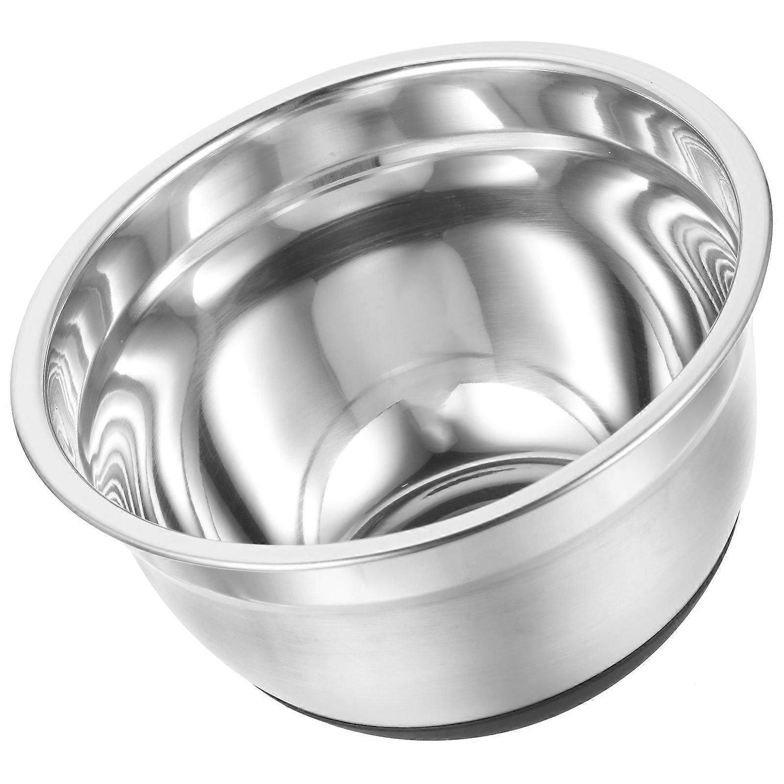 Multifunctional Stainless Steel Bowl with Silicone Bottom for Baking