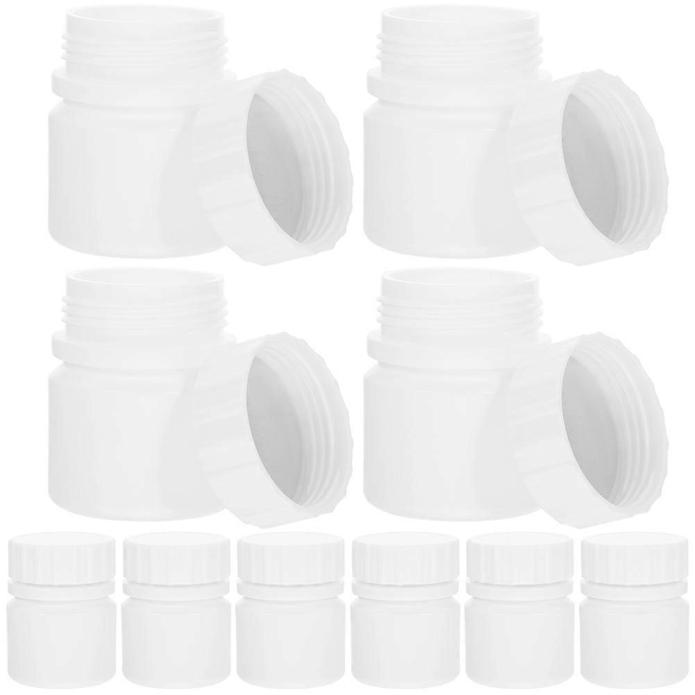 Solid Bottle Hdpe Sample Bottles for Medicine Storage 24Pcs White Set