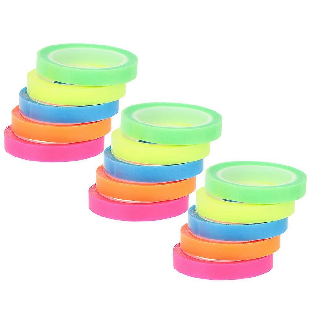Assorted Color Highlighter Tape Pet Material for Decoration 60 Rolls Pack