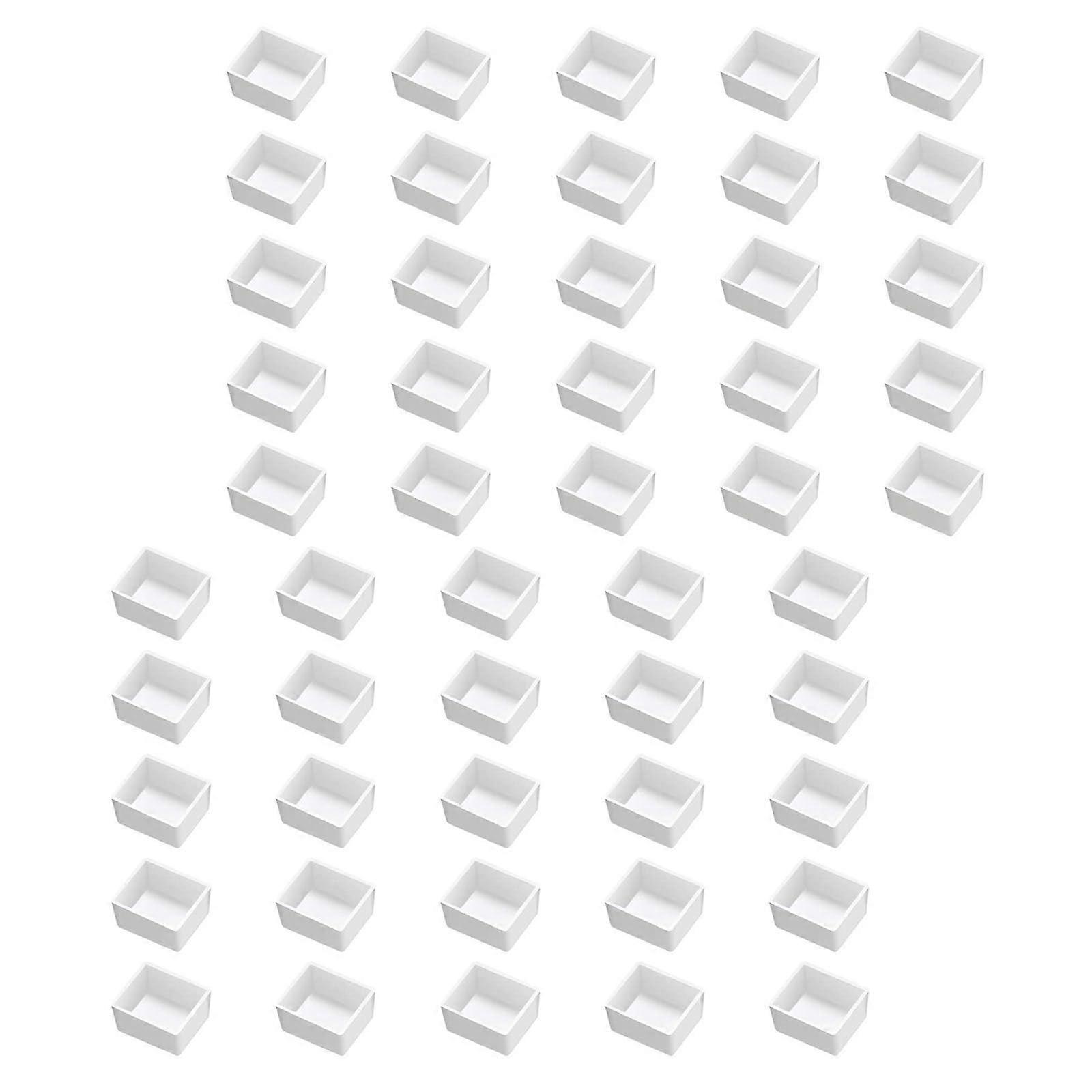 50 Pack Empty Watercolor Half Pans for Accurate Pigment Control and Stackable Compact Storage