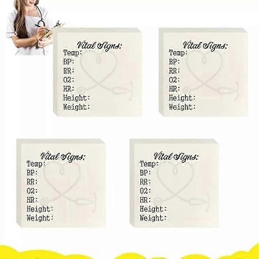 Vital Signs Sticky Notes, 3x3 Inch Nurse Notepad