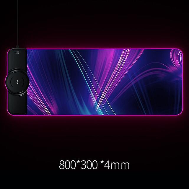 Led Light Gaming Mouse Pad Wireless Charger 10w/7.5w Rgb Soft Mousepad Non-slip Pad Pc Laptop Keyboard Mat For Computer Gamer