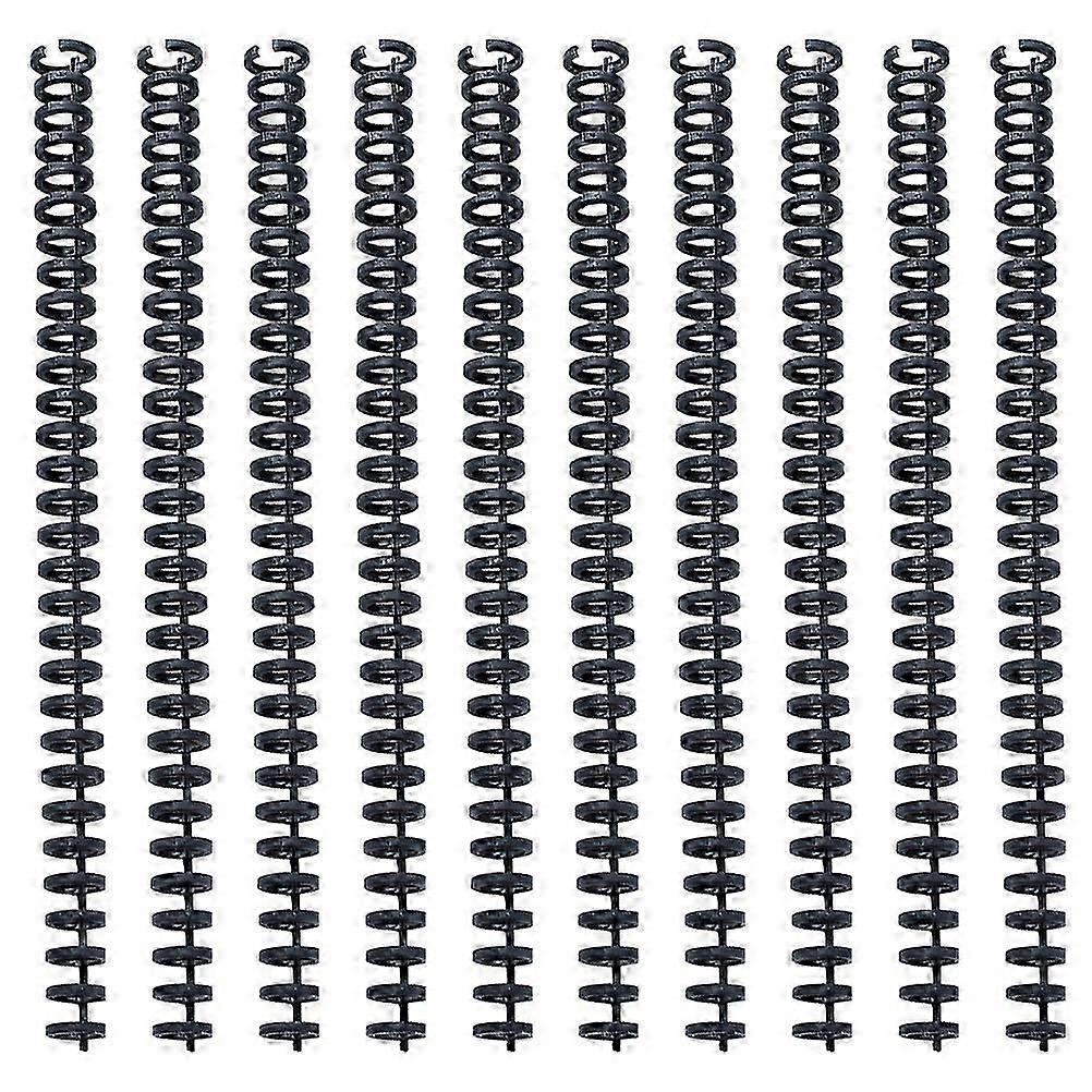 Plastic Comb Bindings Notebook Spiral Coils for Binding 10Pcs Set Black