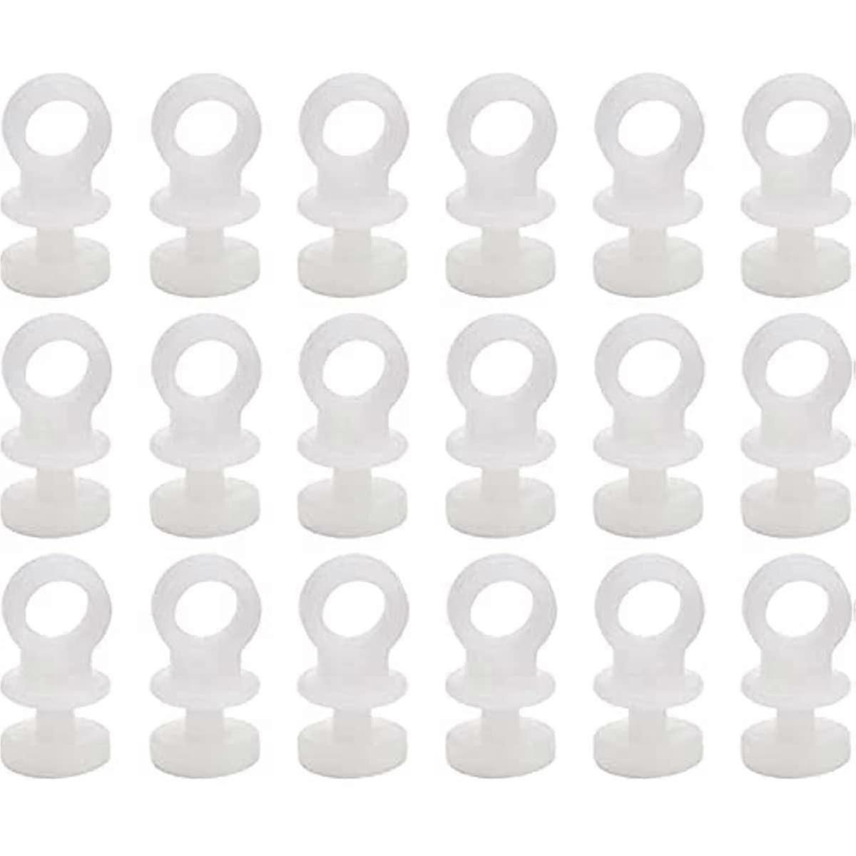 drape Hooks,100 pcs Plastic White Track Rail Glider Hooks Wheels Rollers compatible Window Door