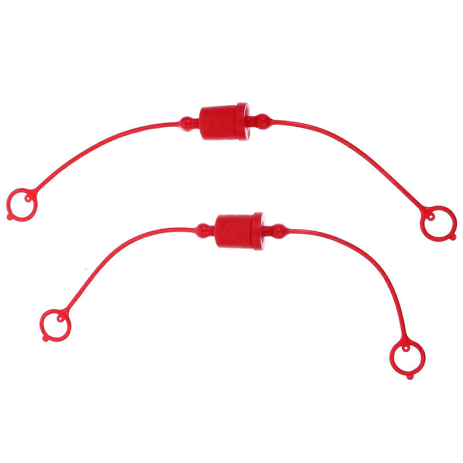 Quick Adapter Plastic Covers for Hydraulic Coupling 2Sets Durable Red PVC