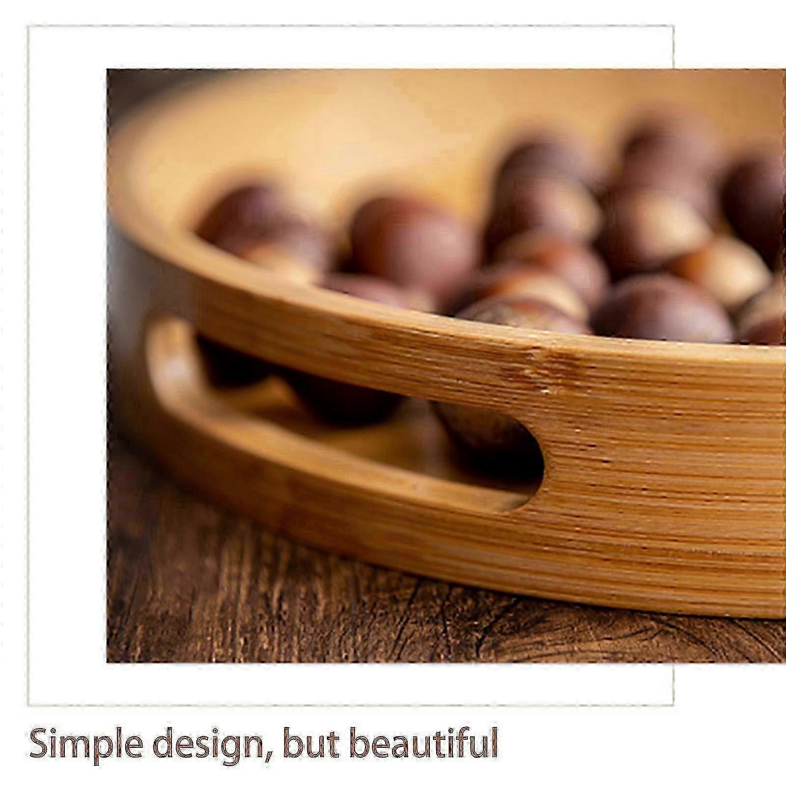 Bamboo Wood Round Tray
