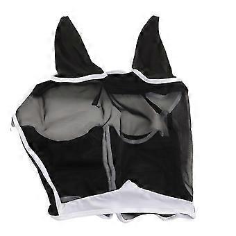 Mesh Dazenmasker Elastische Uv-bescherming Afneembaar ademend dazenmasker met oren voor paarden